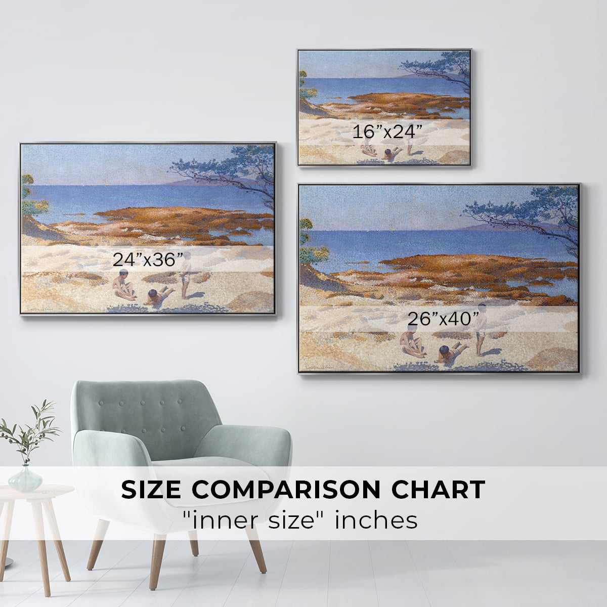 Vintage Landscape-CXXII By Wexford Home Framed in Silver Wood Gallery Wrapped Canvas 27 in. x 41 in.