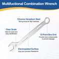 thumbnail image 4 of Uxcell Combination Wrench 25mm Metric Super Thin 12-Point Box and Open End Chrome Vanadium Steel Double Ended Spanner Tool for Automotive Furniture Machinery DIY Repair, Silver, 4 of 7