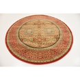 thumbnail image 4 of Unique Loom Palace Geometric Medallion Rug 6' x 6' Round Red/Tan, 4 of 5