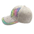 thumbnail image 3 of Hsqqdc Rhinestones Butterfly Baseball Cap, Bling Adjustable Sun Hat for Outdoor Sport, 3 of 7