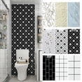 thumbnail image 5 of Pegatinas de pared de imitación de azulejos, papel tapiz autoadhesivo resistente a la humedad, impermeable, decoración de vinilo de mármol, pegatinas para renovación de baños, 5 of 5