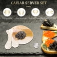 thumbnail image 3 of 2Pcs Caviar Server Set Shell Caviar Dish Set Elegant Caviar Spoons and Plate Beautiful Caviar Serving Dish with Caviar Spoons for Caviar Appetizer Dessert Egg, 3 of 10