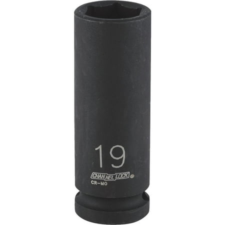 

Channellock 1/2 Drive 19 mm 6-Point Deep Metric Impact Socket