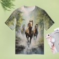 thumbnail image 5 of Cool Horse T Shirts Basic T-Shirt Short Sleeve Ladies Tee Shirt Summer Graphic Clothing, 5 of 5