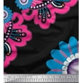 thumbnail image 1 of Soimoi Poly Georgette Fabric Check & Floral Artistic Printed Craft Fabric by the Yard 52 Inch Wide, 1 of 1