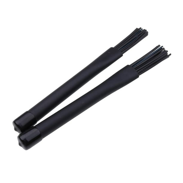 2 uds., cepillos de tambor de Jazz de , escobillas de tambor retráctiles, accesorios de música Negro shamjiam Cepillos de tambor