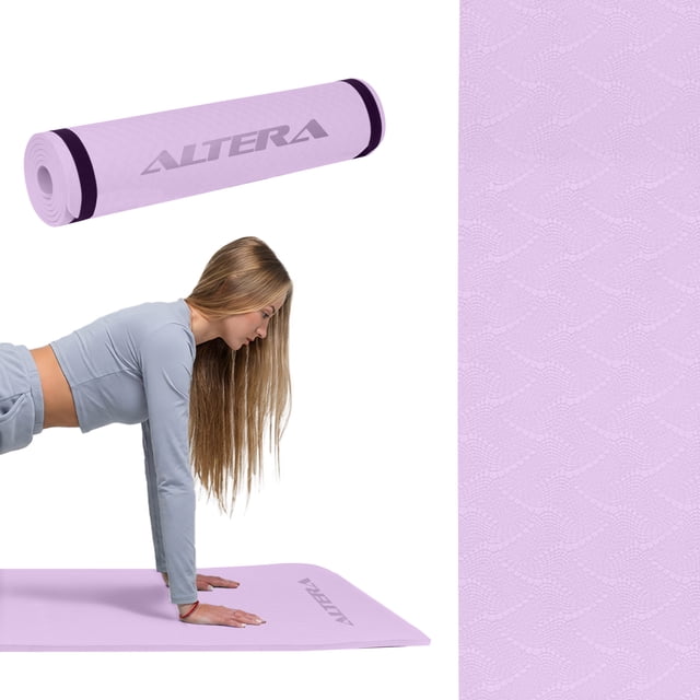 Tapete Para Yoga Altera YOGATPE 9 mm De 183 X 61 Cm C/ Correa Fitness