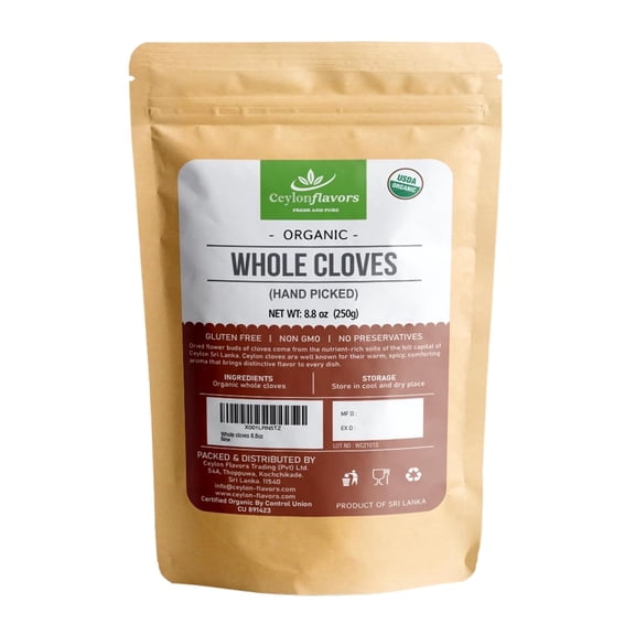 Organic premium hand picked whole cloves (8.8 oz)