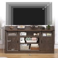thumbnail image 3 of 66" Farmhouse TV Stand for 65" 70" 75" TVs with Power Charging Station, Slidding Barn Door Entertainment Center with Adjustable Storage Shelves for Living Room Bedroom, 3 of 10