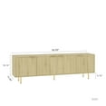 thumbnail image 2 of Aukfa Modern TV Stand for 75 inch TV with Door for Living Room Bedroom,Natural, 2 of 5