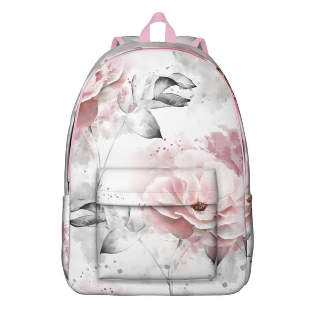 Modern Summer Backpack - Waterproof Vintage Bookbag with Contemporary Floral Abstraction