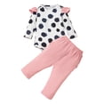 thumbnail image 1 of LAPAKIDS Newborn Baby Girl Clothes Long Sleeve Hearts printed Top +Pant 2PCS Set 0-3 Months, 1 of 5