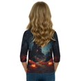 thumbnail image 6 of Grblisyd Boys Girls Halloween 3/4 Sleeve Shirt Pumpkin Ghost Graphic T-Shirt Tee Top Kid Fashion Fall Crew Neck Clothes, 6 of 6