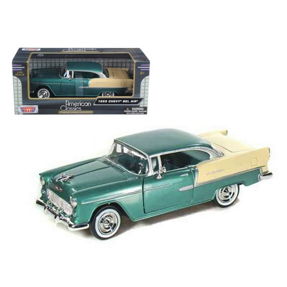 1955 Chevrolet Bel Air Green 1/24 Diecast Model Car by Motormax