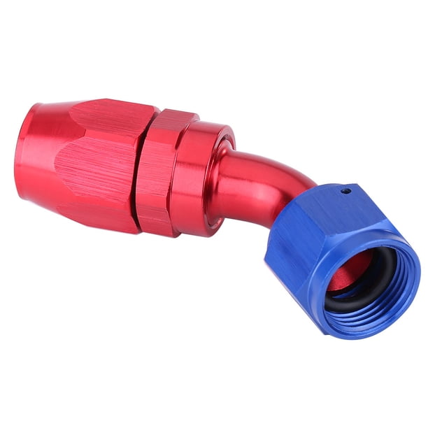 Extremo De Manguera De Línea De Combustible, aleación De Aluminio AN10 Accesorio De Extremo De Manguera Accesorio Giratorio Adaptador De Enfriador De Aceite Color Azul Y Rojo