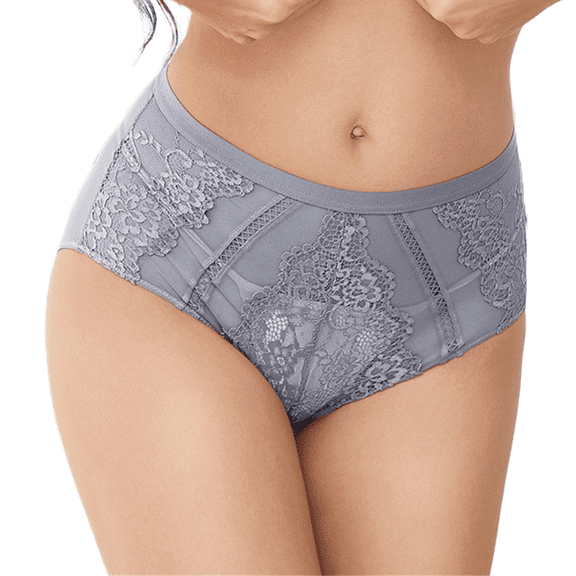 Varsbaby Women's Panty Strappy Back Lace Stretch Mid Rise Underwear Sexy Lingerie Panty