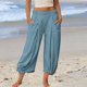 thumbnail image 1 of TaTaai Women's Solid Color Loose Fit Elastic Waist Beam Foot Long Pants Comfortable Casual Trousers with Convenient Side Pockets Versatile Daily Sports and Lounge Pants Gift, 1 of 6