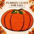 thumbnail image 6 of Pumpkin-Shaped Bath Mat, Soft Absorbent Non-Slide Floor Rug for Halloween, Fall and Thanksgiving Entryway, Bathroom and Seasonal Home Decor, 6 of 6