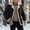 Black, variant on Short Coffee Mens Western Jacket Long Sleeve Collared Retro Vintage Western Style Winter Mid-Weight Fleece Jackets Soft Luxe Warmth Button,S
