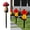 Red, variant on 16.92 Inch Resin Solar LED Ground Stake Light, IP65 Waterproof Outdoor Courtyard Border Lamp, Auto Light Sensing Decorative Light for Garden Flowerbed Pathway Yard Landscape Decor