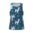 thumbnail image 4 of Fotbe Alpaca Astronaut in Space Pattern Men's Quick Dry Workout Tank Top Gym Muscle Tee Fitness Bodybuilding Sleeveless T Shirt Breathable Workout Shirt-Small, 4 of 9