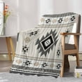 thumbnail image 7 of Boho Aztec Flannel Blanket for Bed, Southwest Ethnic Geometric Farmhouse Art Soft Cozy Warm Couch Throw Blanket, Lightweight Fluffy Plush Bedding Blankets for Sofa Decor All Season 50"x60", 7 of 7