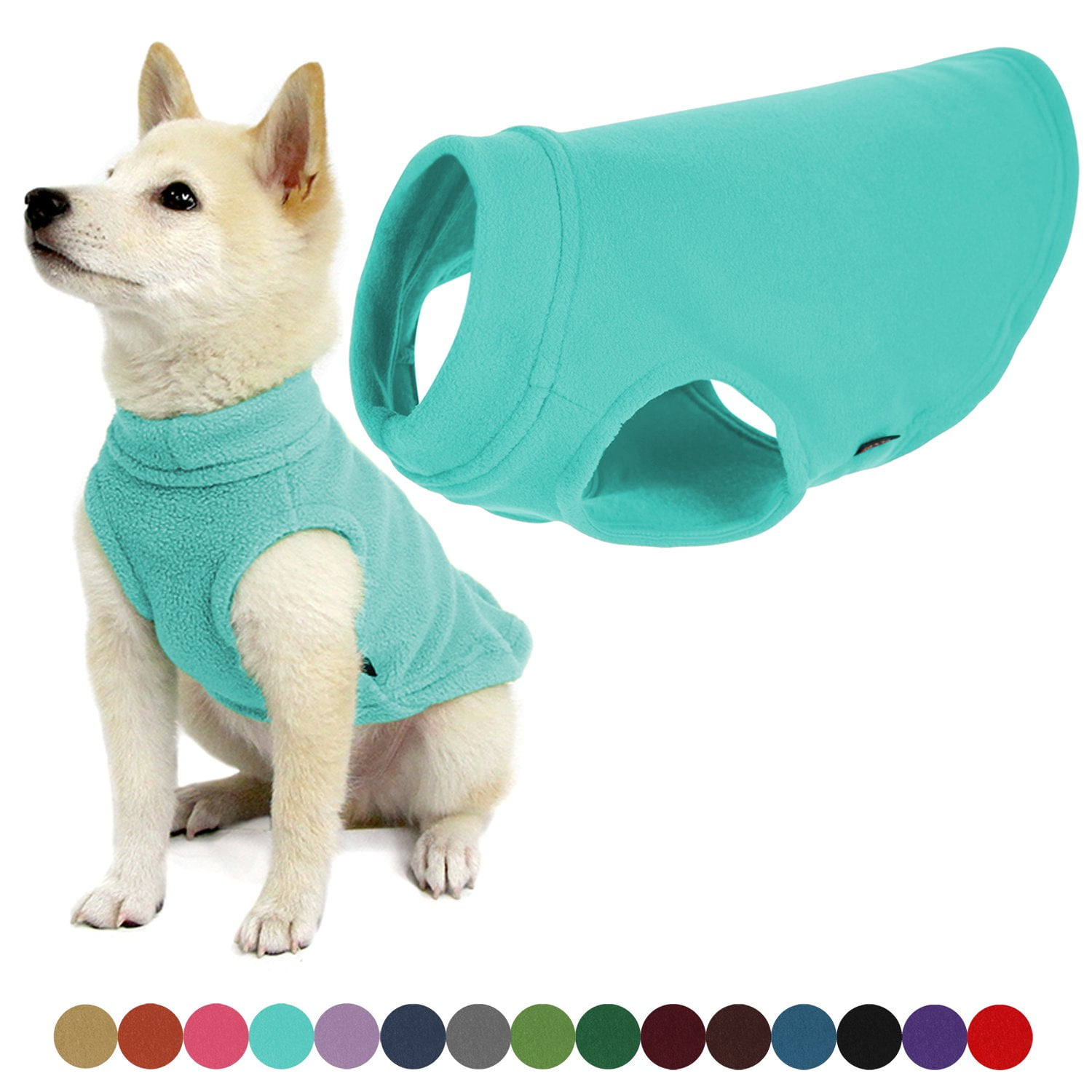 Stretch Fleece Dog Vest by Gooby Mint Small