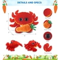 thumbnail image 3 of DolliBu Happy Easter Big-Eyed Red Crab with Carrot - Cute Stuffed Animals with Carrot Plush Toy, Perfect Easter Gift, Spring Easter Plush Animal - 6 Inches, 3 of 7