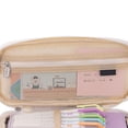 thumbnail image 3 of Pencil Case For Girls, Big Capacity Pencil Case Capacity Color Splicing Double Layered Simple Style Zipper Design Pen Holder Bag  For Kids Girls Student School, 3 of 8