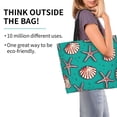 thumbnail image 2 of Balery Starfish and Shell Bolsa Tote Estilo Estético con Cremalleras, Bolsa de Hombro, Bolsa de Compras Grande y Plegable, 2 of 8