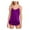 Purple, variant on Women's Blended Pajamas Intimates Women Sexy-Lingerie Sleepwear Satin Silk Babydoll Lace Up Nightwear Pajamas Set