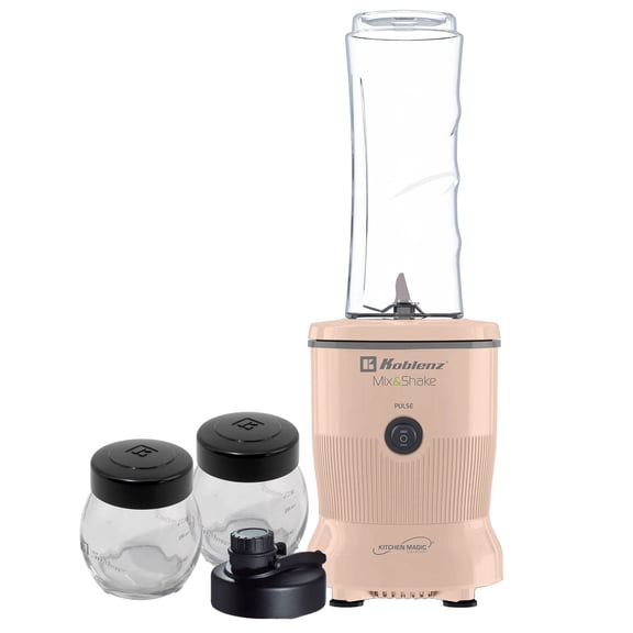 Koblenz 20.2-Oz. 600-Watt Personal Mix and Shake Blender Kit, Salmon