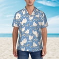 thumbnail image 4 of Balery Funny Chicken Print Men's Hawaiian Shirts Short Sleeve Beach Shirt Relaxed Fit Vacation Button Down Shirts-Medium, 4 of 9