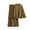 Brown, variant on Two Piece Summer Outfit Womens Summer Outfit Clothing Set Female Round Neck Sleeveless Tops Pants Sets Trousers Pant Style S_508 Women's Tracksuits Beige One Size