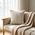 thumbnail image 4 of Pillowcases for Sofa Cushion - Concealed Zipper Soft Texture, Breathable Cool Feel, Damp Cloth Wipeable, Home Decor Accent, White, JKODE, 4 of 8