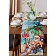 thumbnail image 4 of Ldtrchee Coastal Christmas Table Runner 72 Inches, Santa Beach Nautical Seaside Bed Runner Dresser Scarves Tabletop for Indoor Outdoor Parties/Ceremony/Banquet, 16" x 72", 4 of 8
