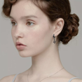 thumbnail image 5 of 15 Pares Aretes Con Piercing Pendientes Hombre+bolsa De Tela NEGRO, 5 of 5