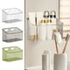 thumbnail image 1 of Organizador de ducha de pared, estante de plástico transparente, caja adhesiva para colgar, para baño y cocina, almacenamiento de cepillos de dientes, diseño moderno, uso doméstico. Blahzhy, 1 of 9
