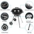 thumbnail image 3 of Zimtown 18" Portable Charcoal BBQ Grill Outdoor Camping Backyard with Side Wheels Black, 3 of 13