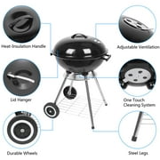Ktaxon Portable Steel Charcoal Grill BBQ Grill Spherical Design Black