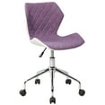 thumbnail image 3 of Armless Office Chair Ergonomic Small Desk Chair Armless Adjustable Swivel Computer Task Chair No Armrest Home Office Chair for Small Spaces,Purple, 3 of 7