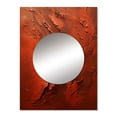 thumbnail image 2 of Designart "Semi-Sweet Artistry I" Abstract Collages Mirror Wall Decor - Modern Red Abstract Mirror Wall Art For Entryway - 32" x 24" Inch, 2 of 5