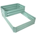 thumbnail image 2 of Sunnydaze 47" x 34.5" x 11.75" 2-Tier Green Galvanized Steel Outdoor Raised Garden Bed, 2 of 12