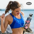 thumbnail image 5 of Yayeee 20oz Insulated Water Bottle Double Wall Stainless Steel with Flip Straw Lid, Red Floral Flamingo, 5 of 7