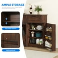 thumbnail image 6 of Dextrus Tilt Out Trash Can Cabinet with Drawers & Doors, Kitchen Cabinet for Double 10-gal Trash Bins Storage, Brown, 6 of 8