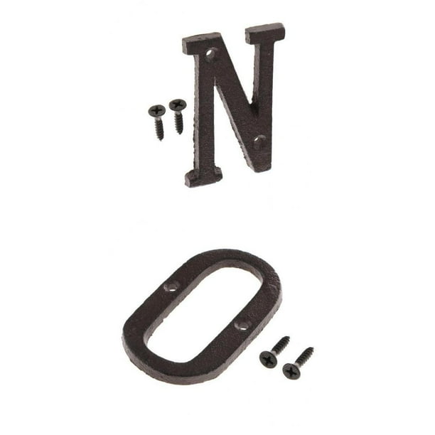 2 piezas de placa para puerta exterior de casa, decoración de pared, letras de fundición DIY para sala de estar SOBRE