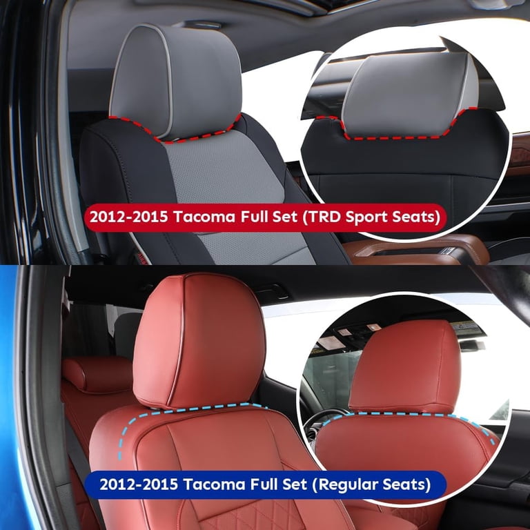 Leather Seat Covers Custom Fit for Toyota Tacoma 2016-2023