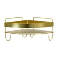 thumbnail image 1 of jifeng Corner Shower Shelf Bathroom Storage Triangle Shelf for Bedroom Kitchen Soap with Hook, 1 of 8