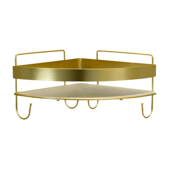 jifeng Corner Shower Shelf Bathroom Storage Triangle Shelf for Bedroom Kitchen Soap with Hook