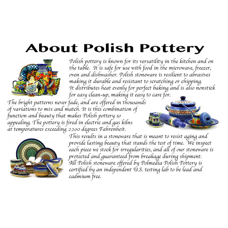 Polish Pottery Mini Loaf Pan Water Tulip Pattern by Ceramika Artystyczna